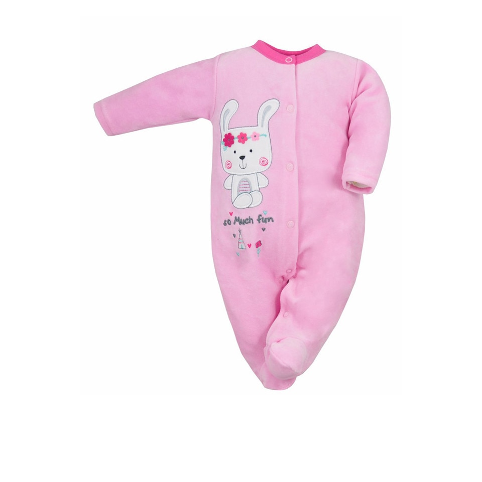 Salopeta cu maneca lunga pentru bebelusi Koala Tipi 3484-R, Roz, 56
