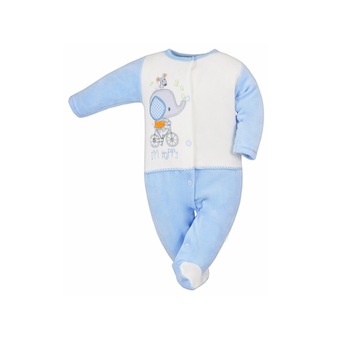 Salopeta cu maneca lunga pentru baieti Koala Slon Na Rowerku 3563-AL, Albastru, 80 cm Salopeta cu maneca lunga pentru baieti Koala Slon Na Rowerku 3563-AL, Albastru, 80 cm