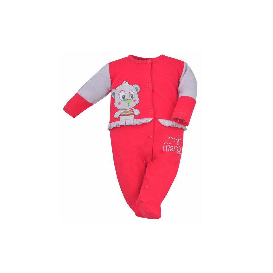 Salopeta cu maneca lunga pentru bebelusi KOALA Puszek 2838-R, Rosu, 62