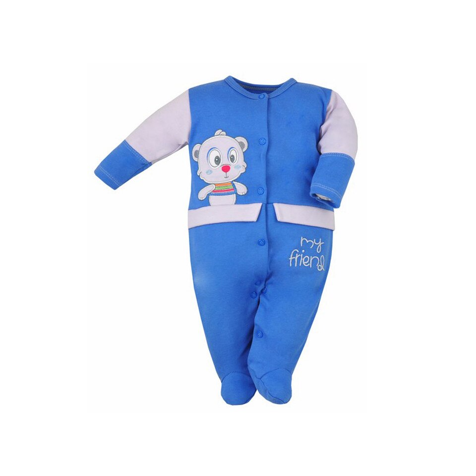 Salopeta cu maneca lunga pentru bebelusi KOALA Puszek 2838-A, Albastru, 68