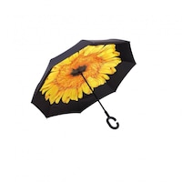 Umbrela de ploaie reversibila 106cm Imprimeu Interior YELLOW FLOWER um 001