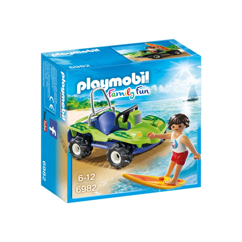 Playmobil Family Fun - Surfer cu vehicul de plaja