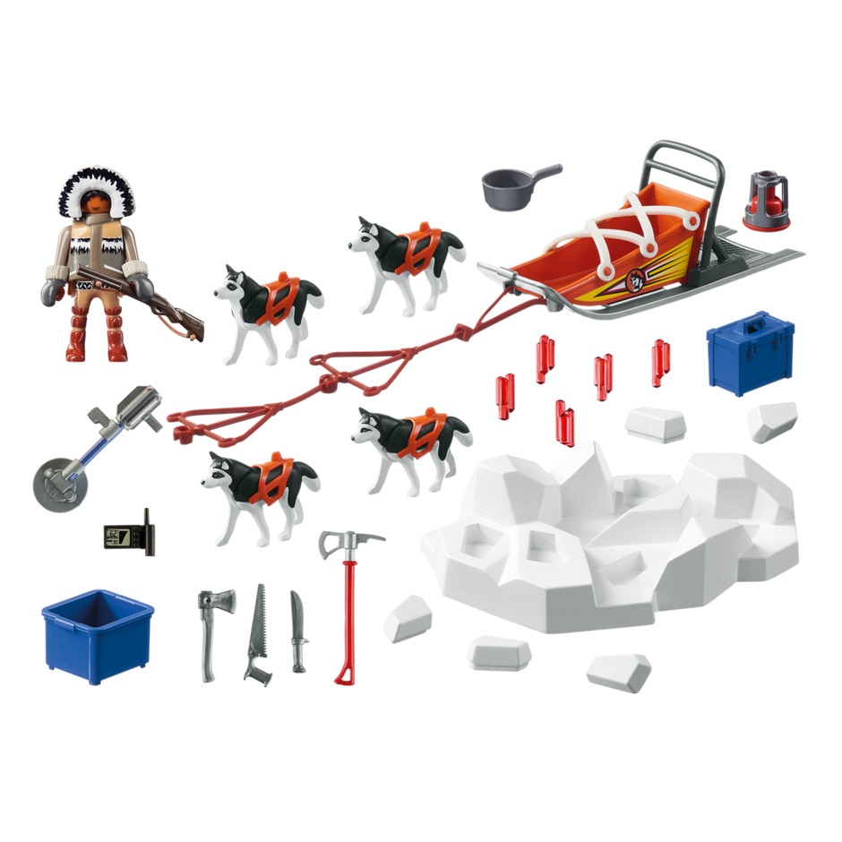 Joc Playmobil Arctic Expedition, Sanie trasa de husky