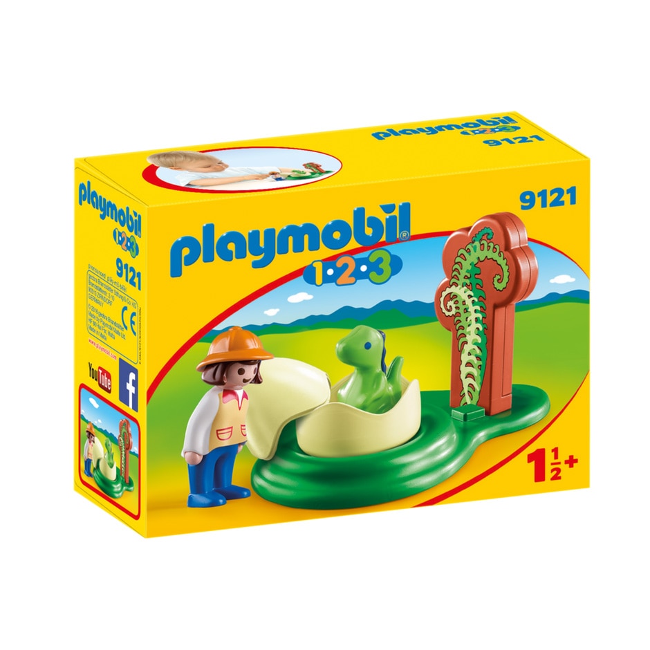 Playmobil 1.2.3 - Fetita cu oul dinozaurului