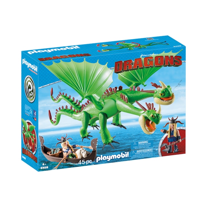 Playmobil Dragons - Kőfej, Fafej és Cipzárhát