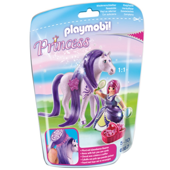 Joc Playmobil Princess, Printesa Viola cu cal