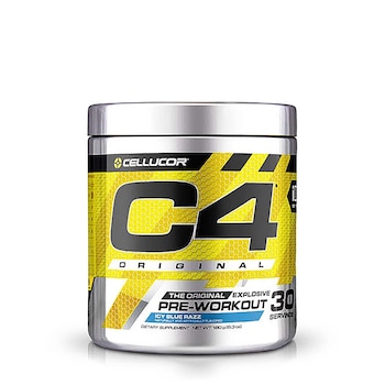Cellucor C4 Original Pre-Antrenament cu Aroma de Zmeura Albastra, 30 Serviri 180 g Cellucor C4 Original Pre-Antrenament cu Aroma de Zmeura Albastra, 30 Serviri 180 g