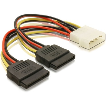 Adaptor alimentare molex (ide)- 2* SATA 15cm, CC-SATA-PSY-0.3M Adaptor alimentare molex (ide)- 2* SATA 15cm, CC-SATA-PSY-0.3M