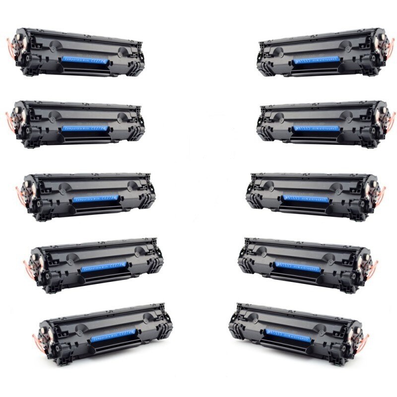 Set 10 tonere compatibile CF283A black pentru HP