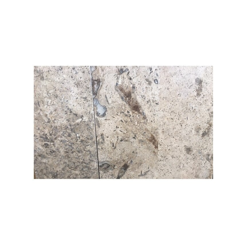 Placaj Travertin Silver 60 x 30 x 1.2cm chituit si slefuit-pretul este pe mp