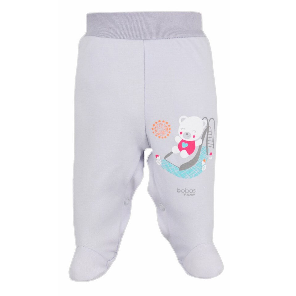 Pantaloni cu botosei pentru fete Zabaw Koala 3631-G, Gri, 80 cm