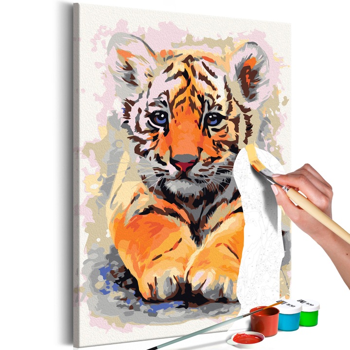 Számfestő készlet Artgeist Baby Tiger, 40 x 60cm