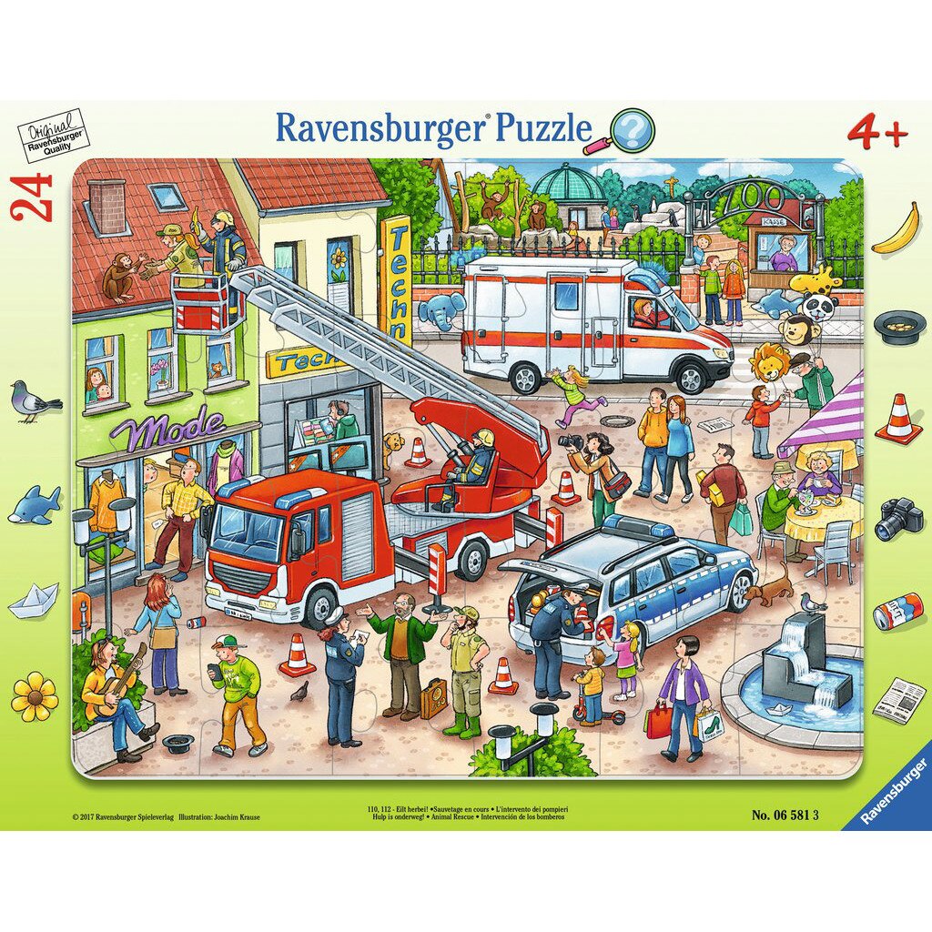 Puzzle Ravensburger - Salvarea Animalelor, 24 piese (06581)