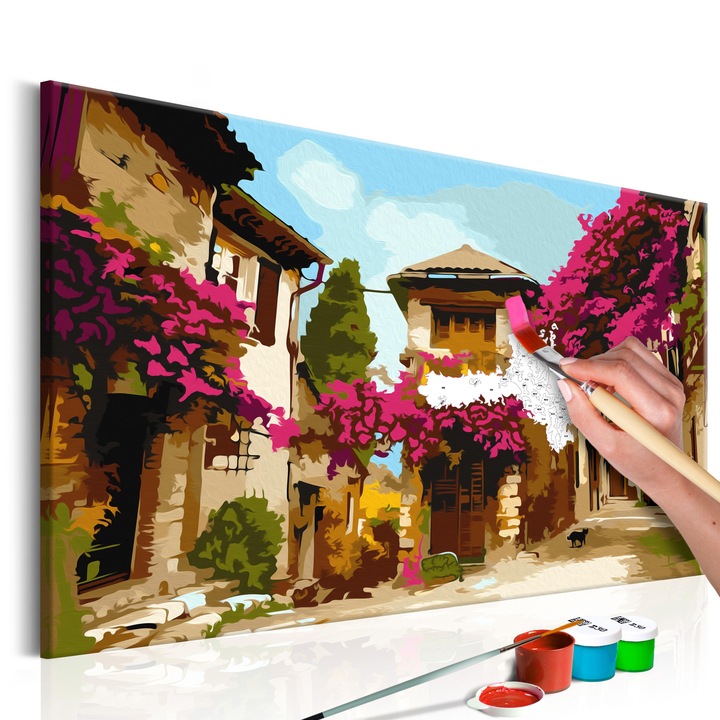 Számfestő készlet Artgeist Mediterranean Town, 60 x 40cm