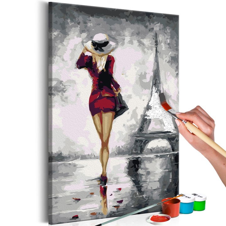 Számfestő készlet Artgeist Parisian Girl, 40 x 60cm