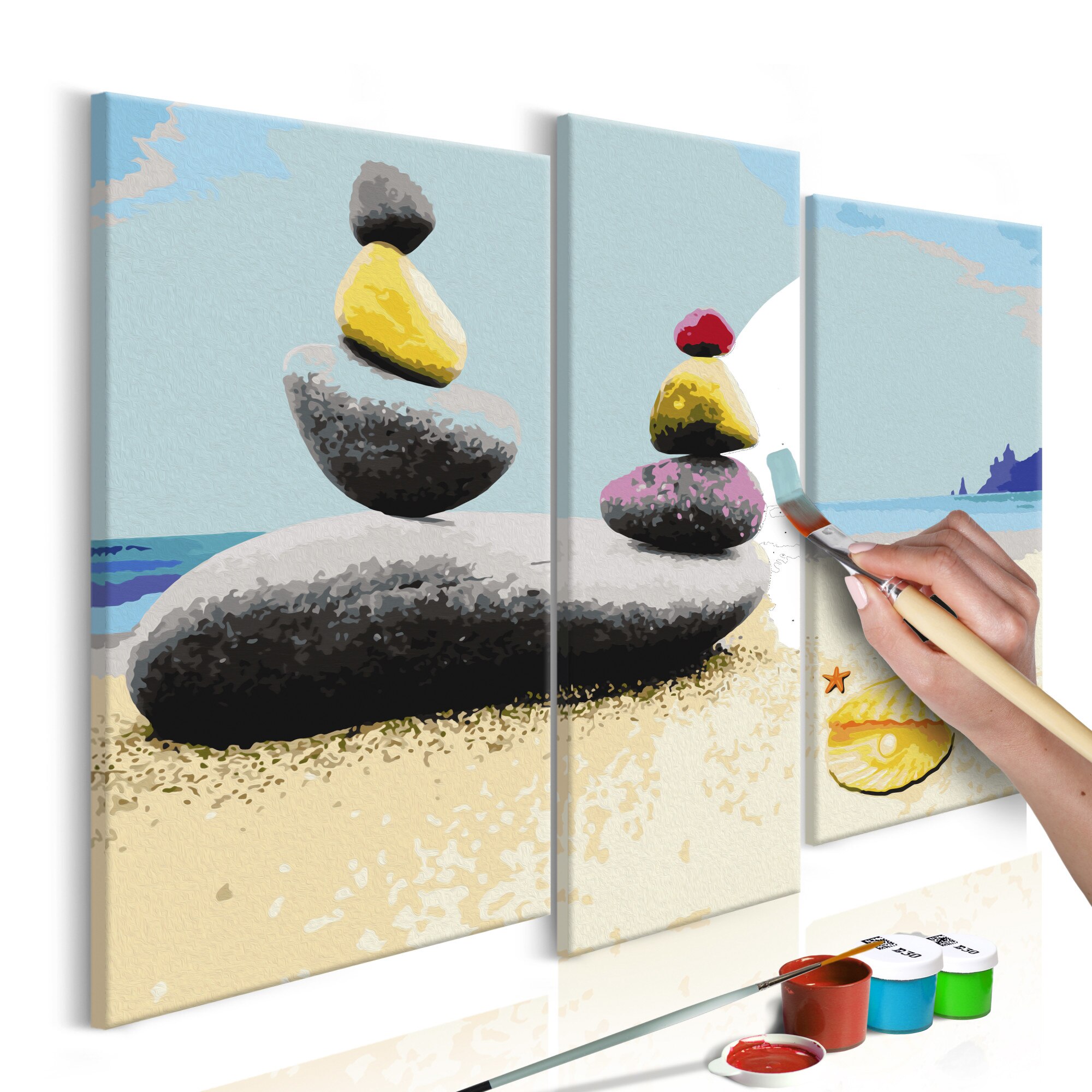 Pictura pe numere - Plaja de vara - 110 x 90 cm
