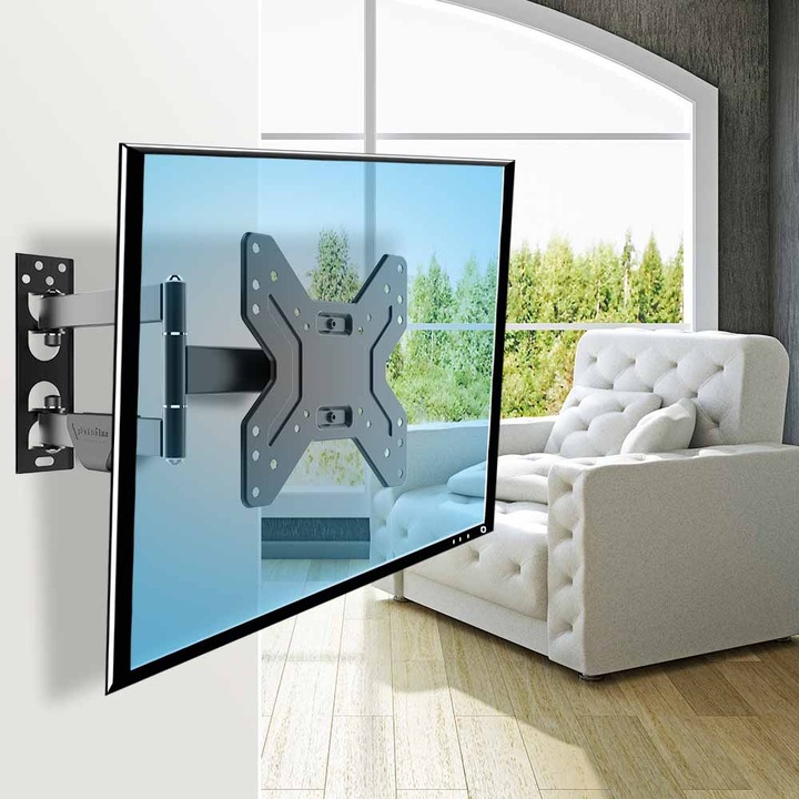 Timeless tools állítható fali TV állvány, 14" - 42", fekete