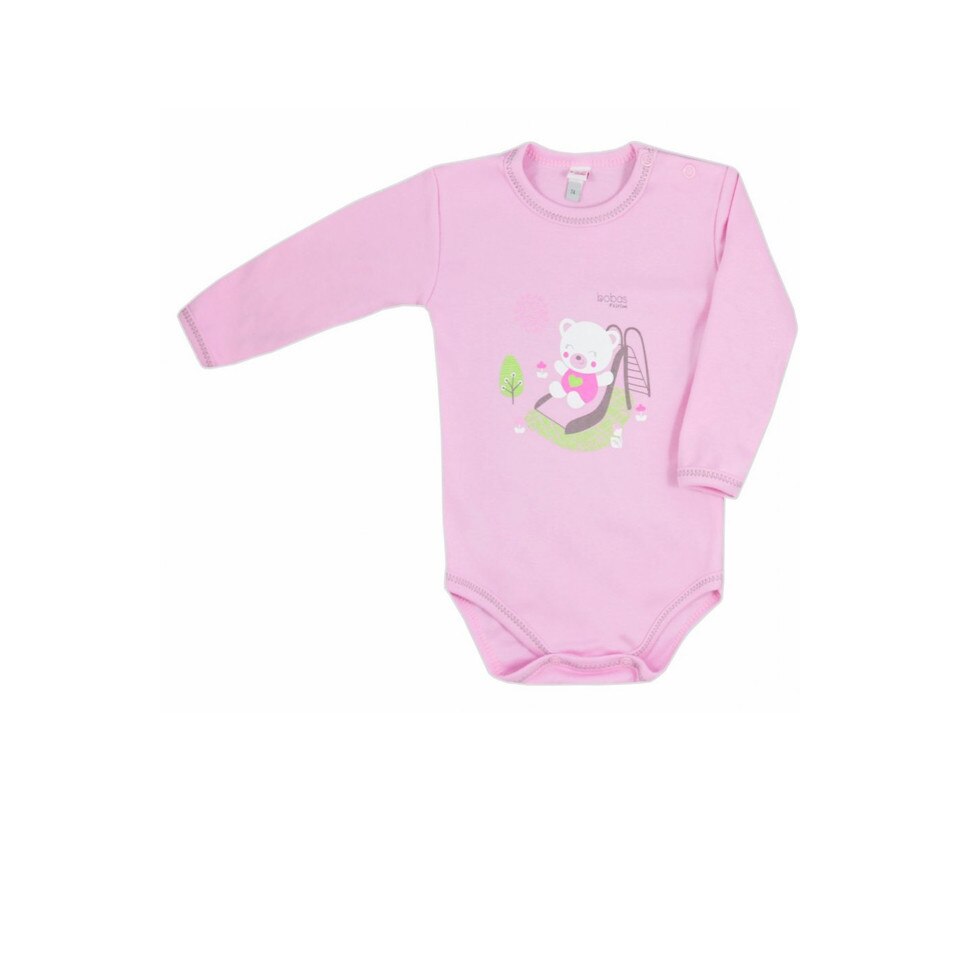 Body cu maneca lunga pentru fete Zabaw Koala 3625-R, Roz