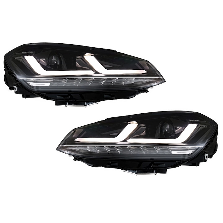 LED фарове LEDriving Osram Full, съвместими с VW Golf 7 VII (2012-2017) Черни ксенонови фарове и халогенна позиция