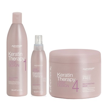 Set Alfaparf Lisse Design Keratin: 500 ml, Sampon + 100 ml, Milk + 500 ml, Masca de par Set Alfaparf Lisse Design Keratin: 500 ml, Sampon + 100 ml, Milk + 500 ml, Masca de par