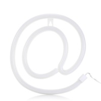 Semn Luminos Tip Neon "@" cu LEDuri din Plastic cu Baterii si USB