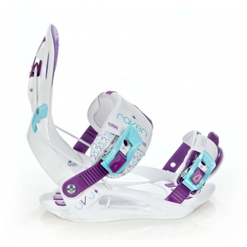 Legaturi Snowboard Raven Starlet White/Blue/Violet S Legaturi Snowboard Raven Starlet White/Blue/Violet S
