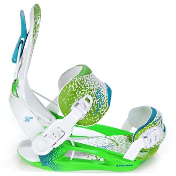 Legaturi Snowboard Pathron ST Blk/Wht/Grn/Blu L Legaturi Snowboard Pathron ST Blk/Wht/Grn/Blu L