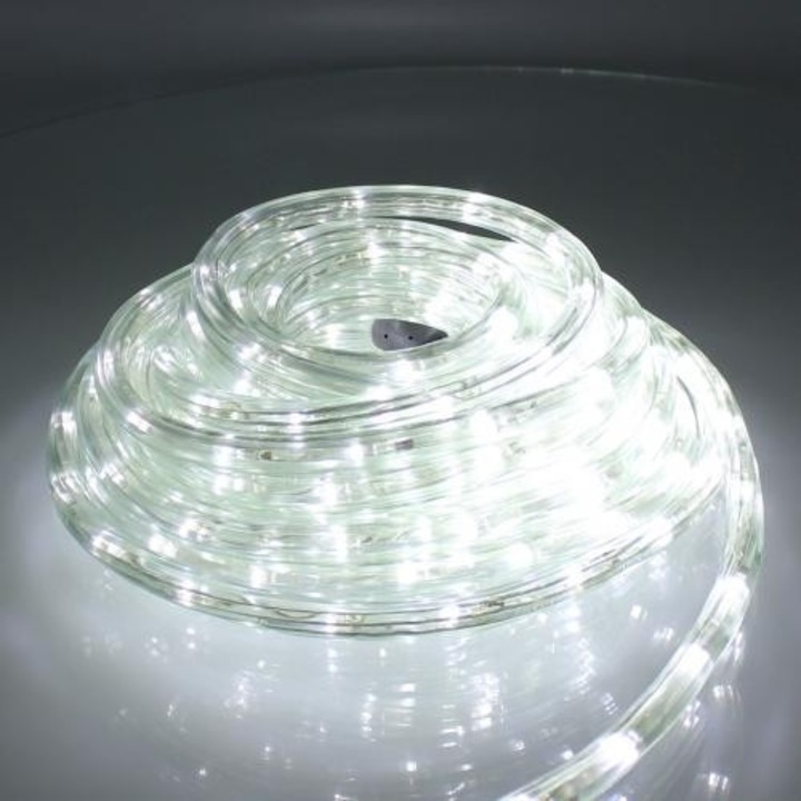Instalatie de craciun Sdx Marketï¿½, Rola led 10m ALB RECE furtun luminos + alimentator inclus / instalatie de craciun