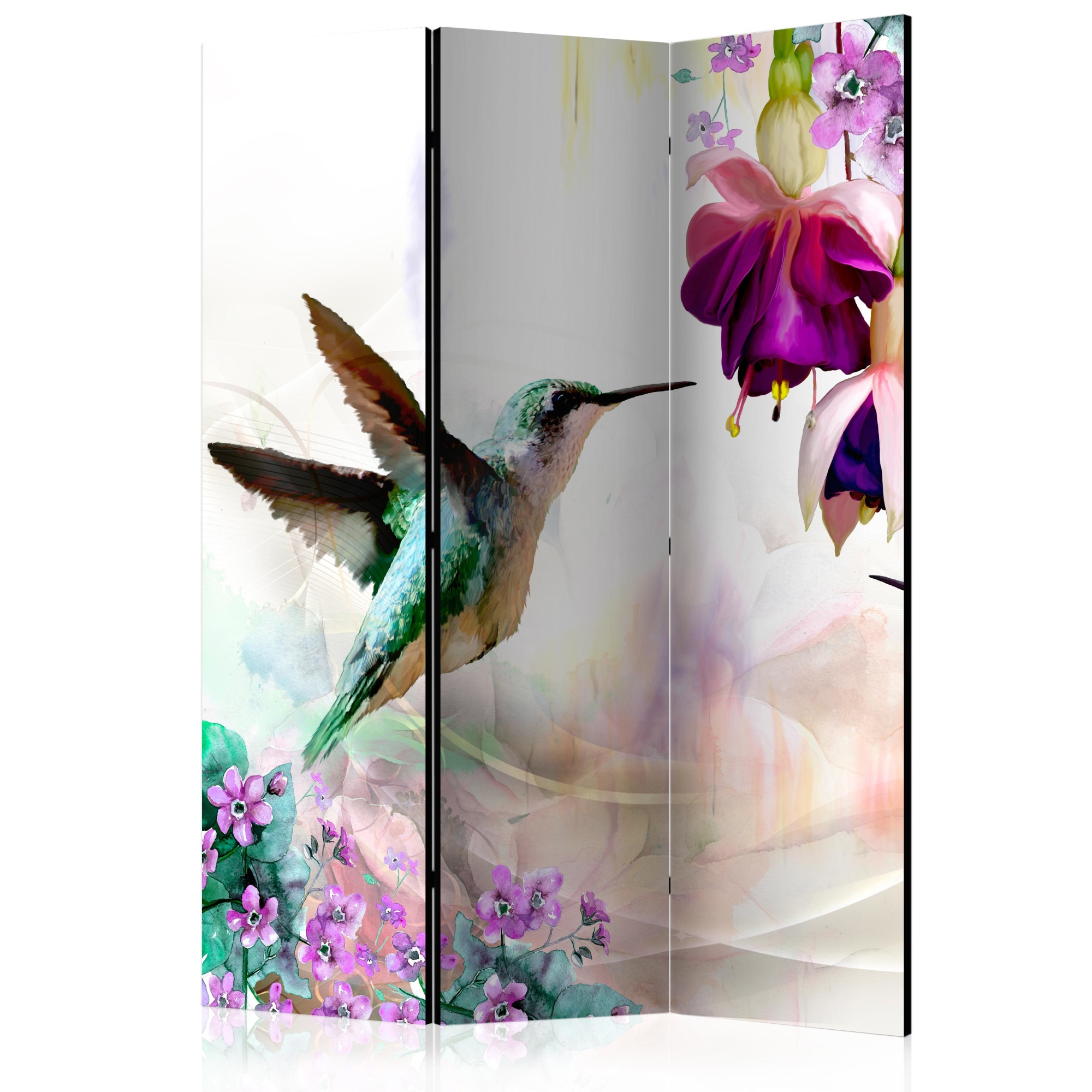 Paravan din 3 parti - Hummingb - 135 x 172 cm