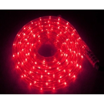 Instalatie Rola LED 10 m furtun luminos Rosu + alimentator inclus / instalatie de craciun - Sdx Market®