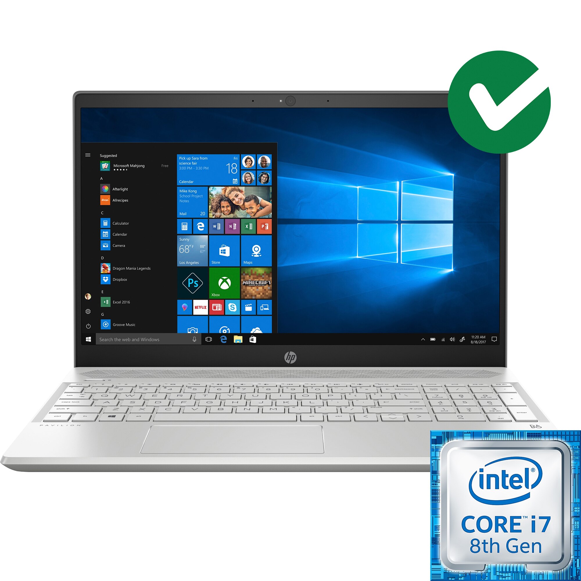 HP Pavilion 15-cs0002nq laptop, Intel® Core™ i7-8550U akár