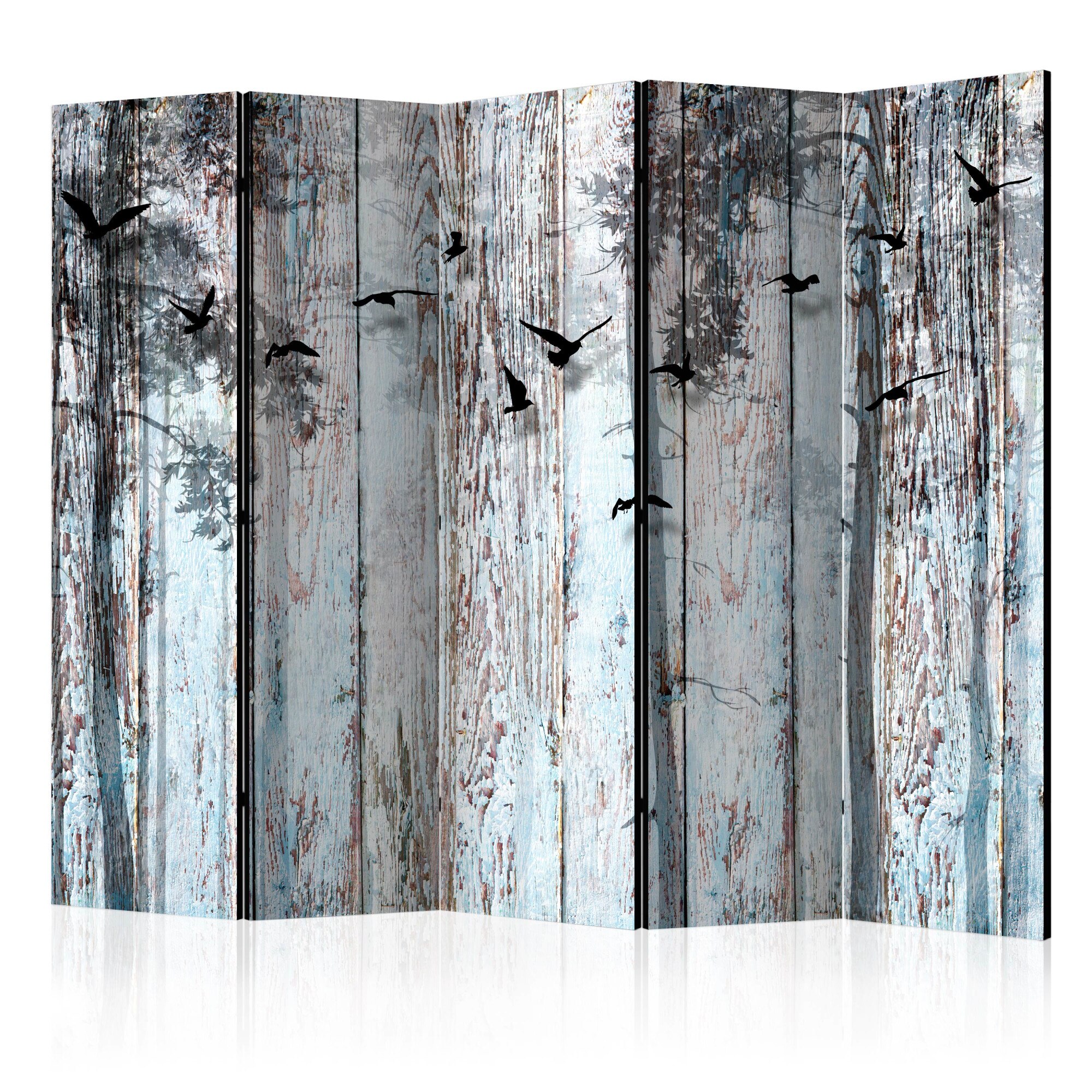Paravan din 5 parti - Panouri rustice II - 225 x 172 cm