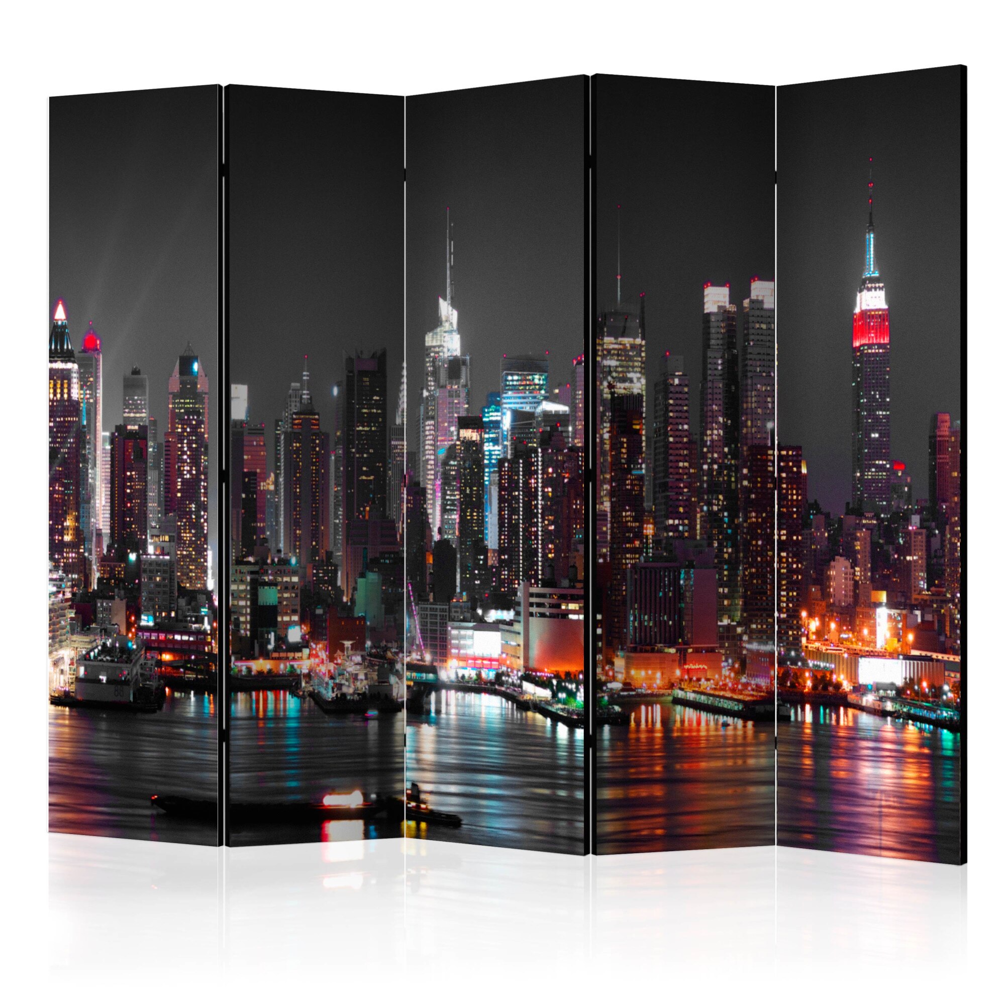 Paravan din 5 parti - Insomnie In New York II - 225 x 172 cm