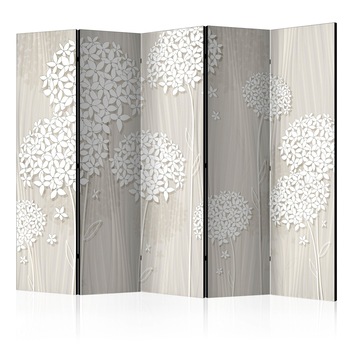 Paravan din 5 parti - Dandelions de hartie II - 225 x 172 cm Paravan din 5 parti - Dandelions de hartie II - 225 x 172 cm