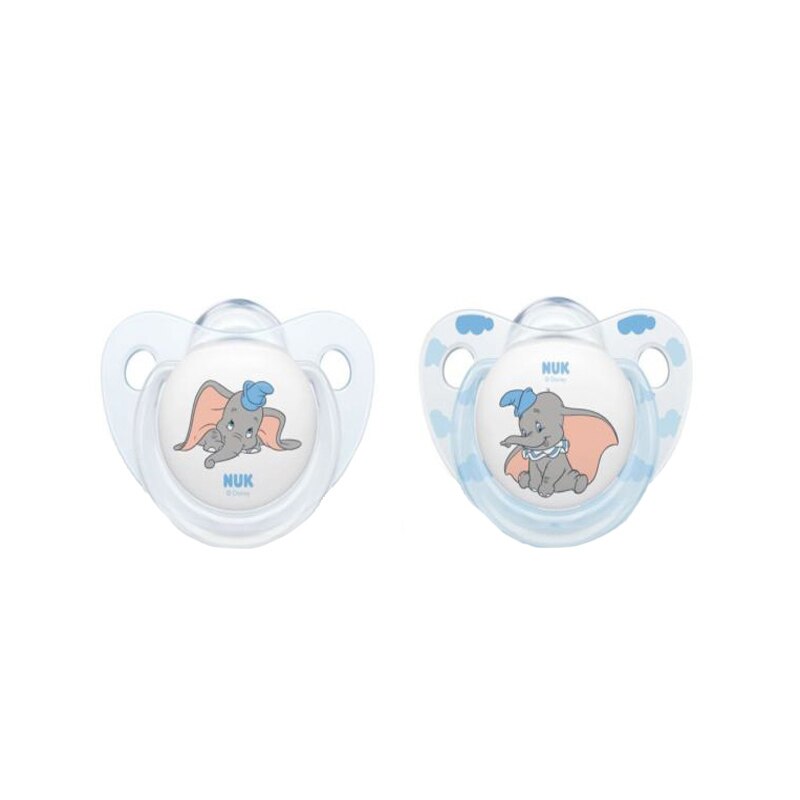 Set 2 suzete ortodontice din silicon 6-18 luni Nuk Disney 736258, Albastru