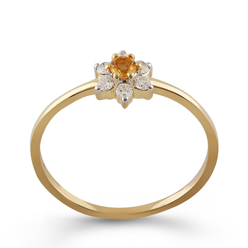 Inel Deruvo Aur 18k Diamante, Citrin, 52 RSAR02434E-CTDY