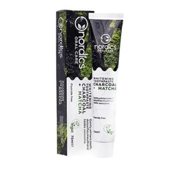Pasta de Dinti pentru Albire cu Carbune si Matcha 75 mililitri Nordics Pasta de Dinti pentru Albire cu Carbune si Matcha 75 mililitri Nordics