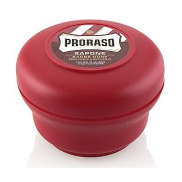 Sapun pentru barbierit Proraso cu extract de santal rosu si unt de shea, 150 ml