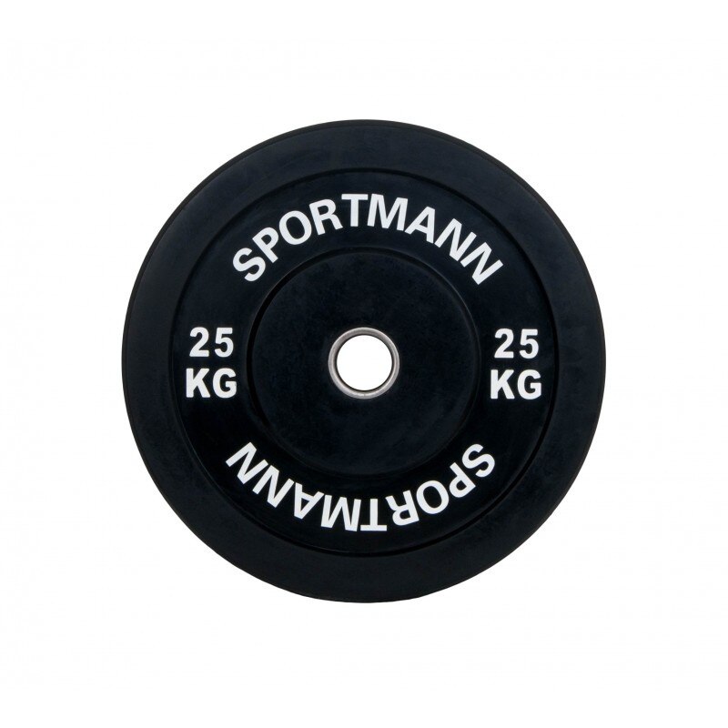 Greutate Bumper Plate SPORTMANN - 25 kg / 51 mm - Negru
