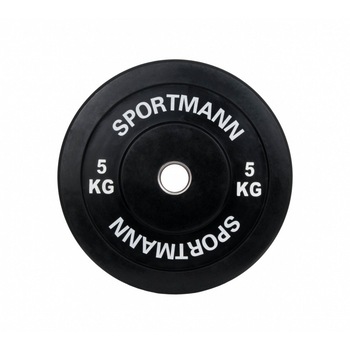 Greutate Cauciuc Bumper Plate SPORTMANN - 5 kg / 51 mm - Negru Greutate Cauciuc Bumper Plate SPORTMANN - 5 kg / 51 mm - Negru