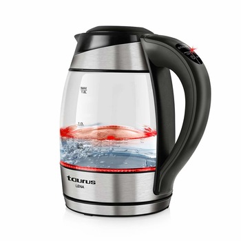 Fierbator Taurus Lena, 2200W, Digital, 1.8L, 5 trepte de temperatura (60-70-80-90-100)°C in culori diferite,mentinerea temperaturii 2 ore, baza 360°, Negru/Inox Fierbator Taurus Lena, 2200W, Digital, 1.8L, 5 trepte de temperatura (60-70-80-90-100)°C in culori diferite,mentinerea temperaturii 2 ore, baza 360°, Negru/Inox