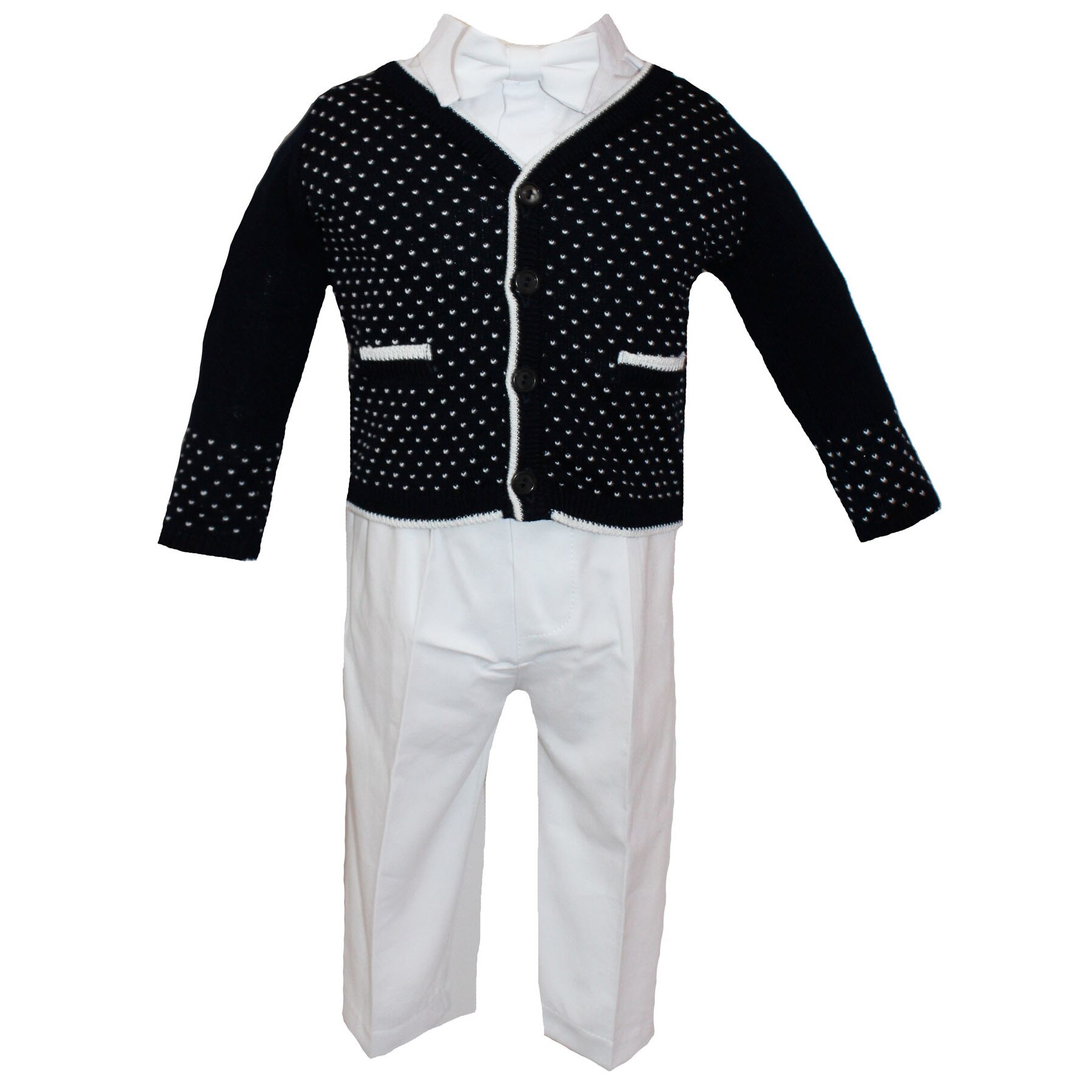 Costum Workl botez, cu jerseu alb/negru