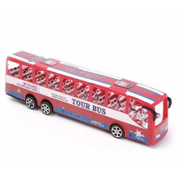 Autobuz Rosu pentru copii , 31 cm, autobuz pentru turul orasului Autobuz Rosu pentru copii , 31 cm, autobuz pentru turul orasului