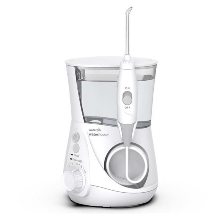 Irigator bucal Waterpik Profesional Aquarius WP-660, 7 capete curatare, 10 trepte presiune, Rezervor 650ml, Alb