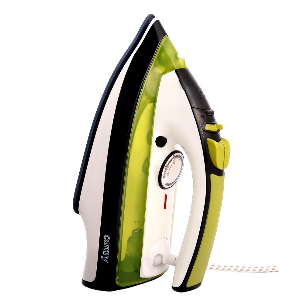 Fier de Calcat cu Aburi Camry, Talpa Ceramica, Putere 2600W, Filtru Anticalcar, Functie Anti-Picurare si Auto-Curatare, Culoare Verde