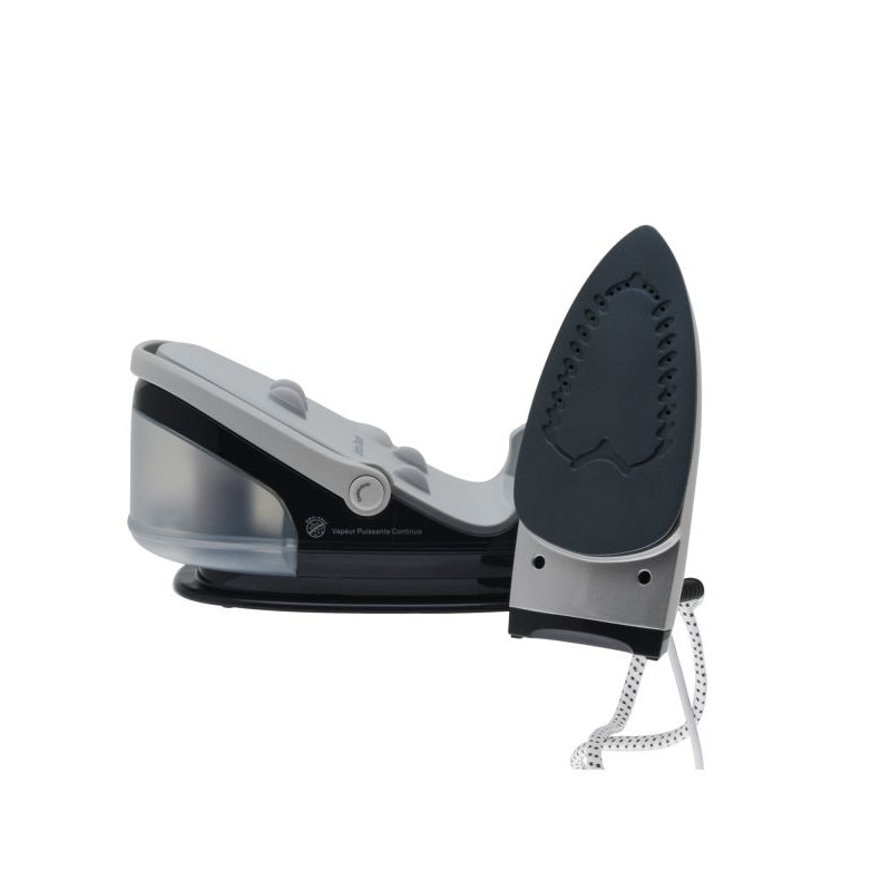 Statie de calcat H.Koenig, V6, UltraGliss, presiune abur 3.5 bar, putere 2400 W, debit abur 90g/min, display LED, functie verticala pentru calcarea perdelelor sau hainelor direct pe umeras, rezervor detasabil si reincarcabil, talpa ceramica