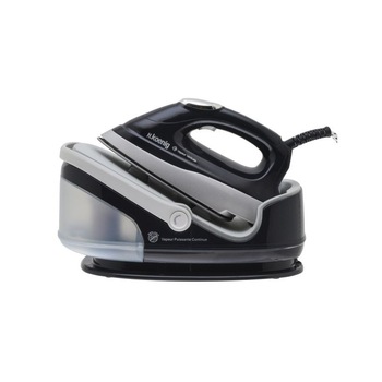 Statie de calcat H.Koenig, V6, presiune abur 3.5 bar, putere 2400 W, debit abur 90g/min, display LED, functie verticala pentru calcarea perdelelor sau hainelor direct pe umeras, rezervor detasabil si reincarcabil in timpul utilizarii, talpa ceramica Statie de calcat H.Koenig, V6, presiune abur 3.5 bar, putere 2400 W, debit abur 90g/min, display LED, functie verticala pentru calcarea perdelelor sau hainelor direct pe umeras, rezervor detasabil si reincarcabil in timpul utilizarii, talpa ceramica