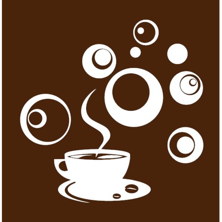 Sticker perete, F-dekormatrica, Bucatarie, 49x49cm, Alb