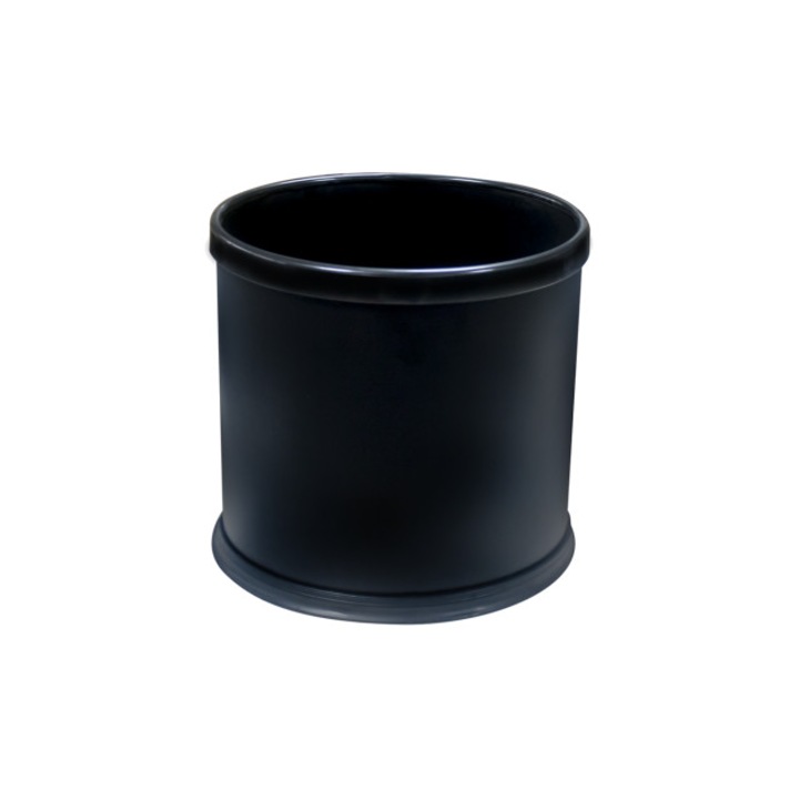 Cos gunoi oval hotelier RAKI cu inel de prindere sac menajer 48x20cm negru