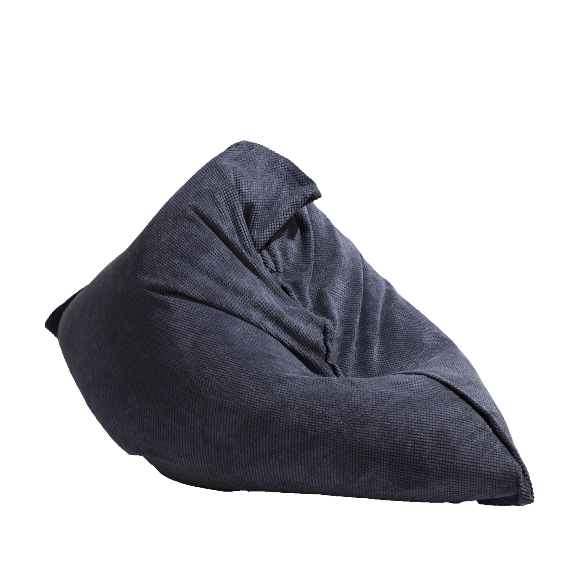Fotoliu tip Perna Magic Pillow - Dusty Blue (Gama Plush Honey) cu husa detasabila textila, umplut cu perle polistiren